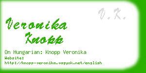 veronika knopp business card